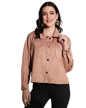 women button-front jacket