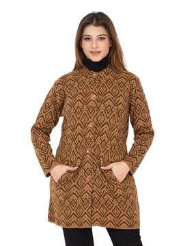 women button-front peacoat