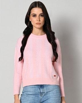 women cable-knit pullover
