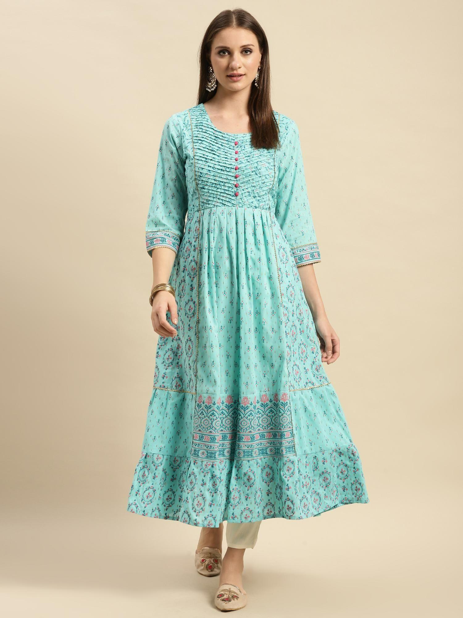 women calf length anarkali kurta