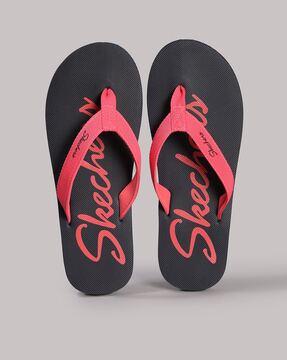 women cali logo print thong-strap flip-flops