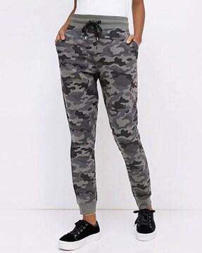 women camouflage print cotton joggers