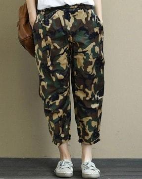 women camouflage print jogger pants