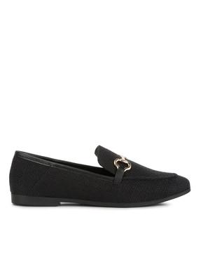 women canvas bit loafers