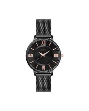 women casperdlx-14002-blk-blk1999 water-resistant analogue watch