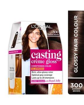 women casting crme gloss hair color kit-300 darkest brown