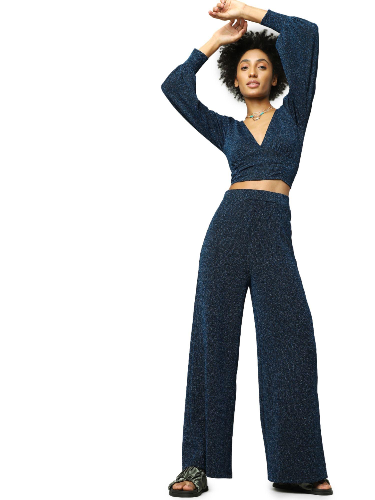 women casual blue trouser