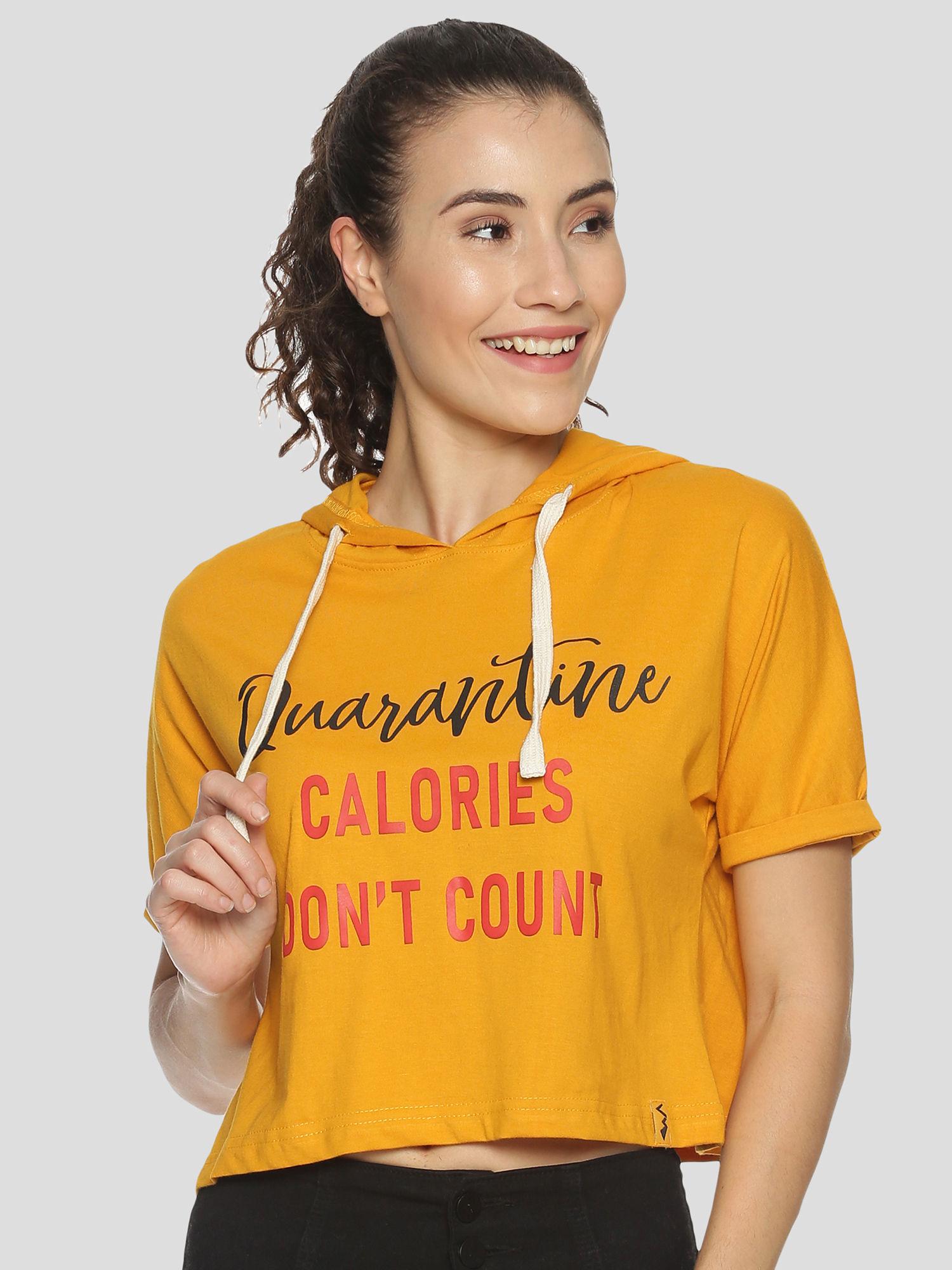 women casual full sleeve printed yellow top