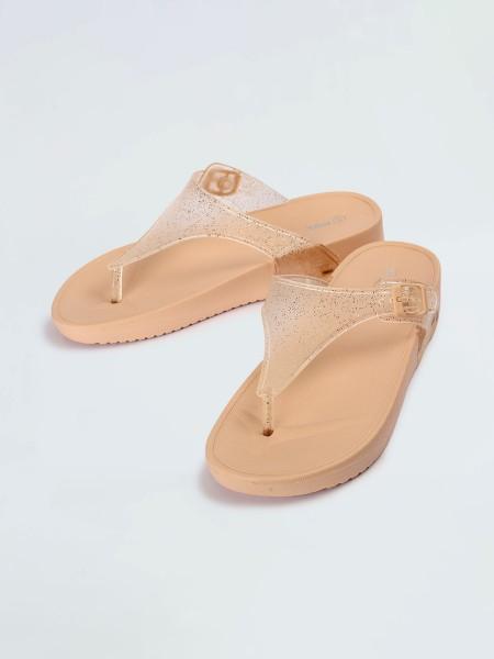 women casual sandal  (beige , 6)