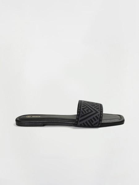 women casual sandal  (black , 4)