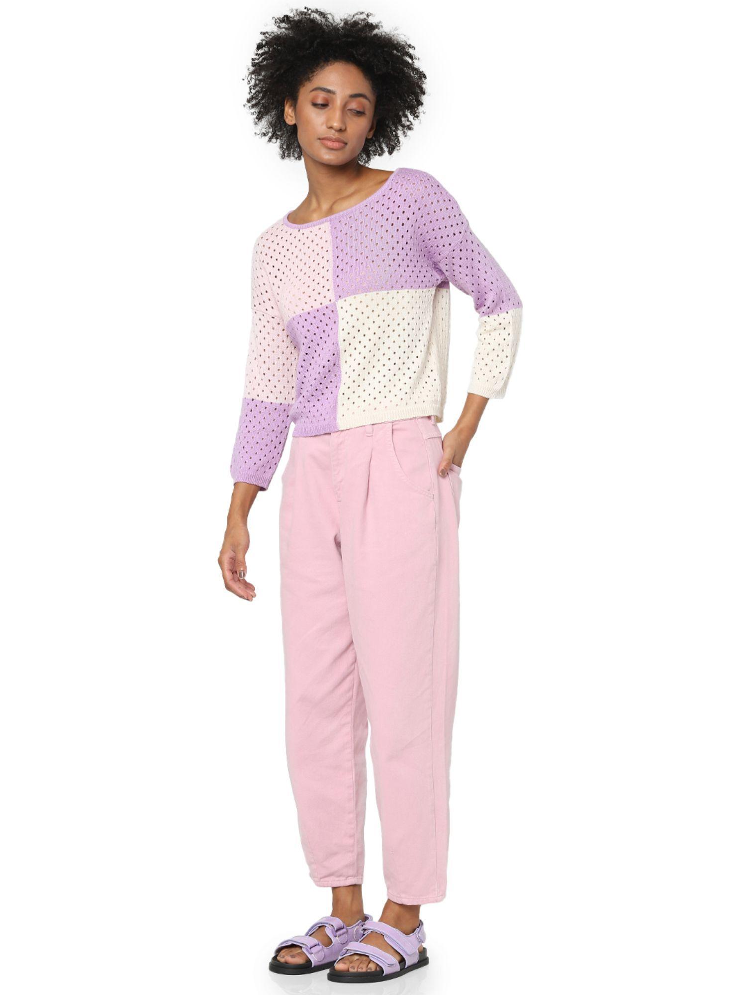 women casual wear lavender sweater