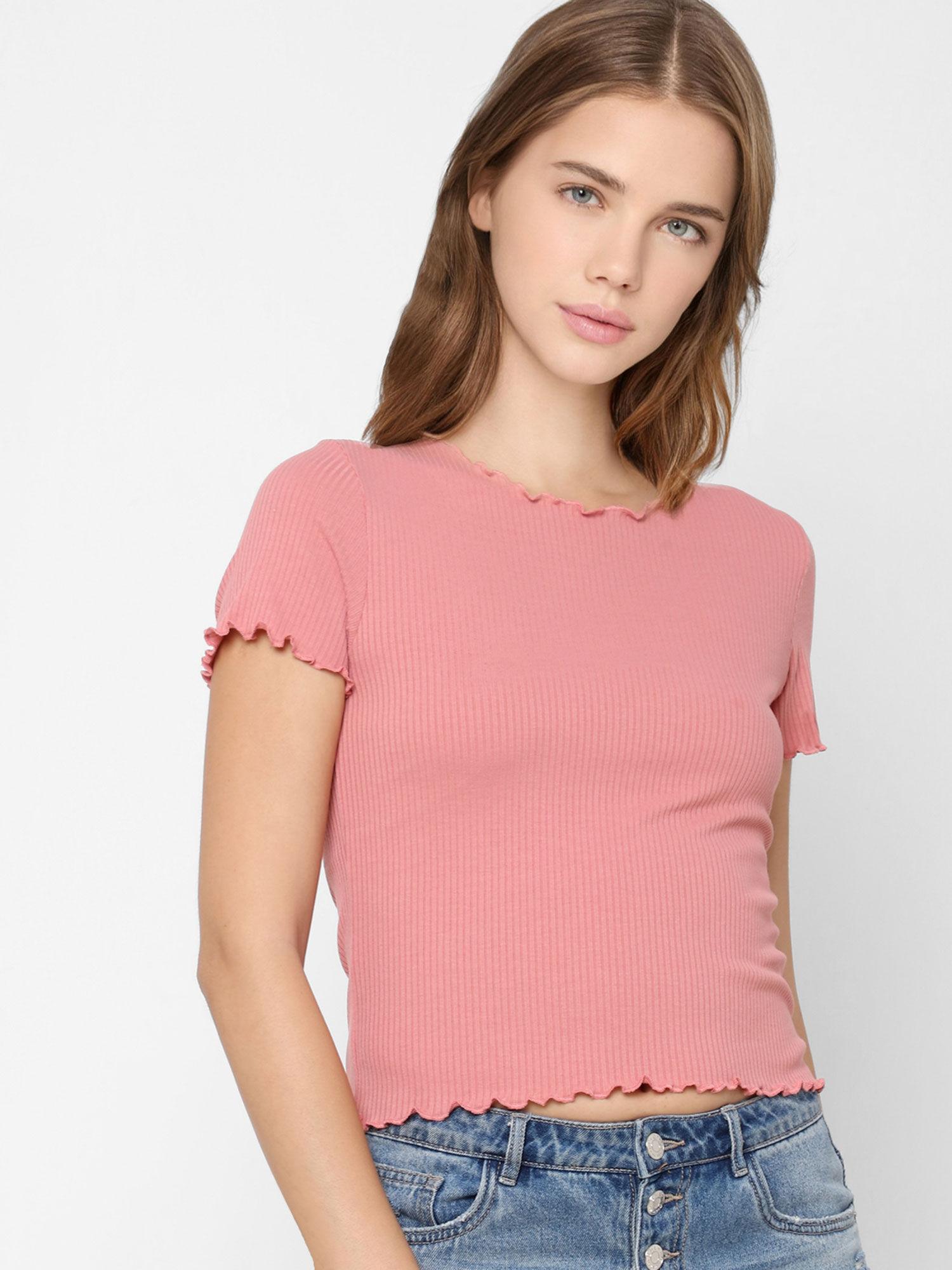 women casual wear pink t-shirt