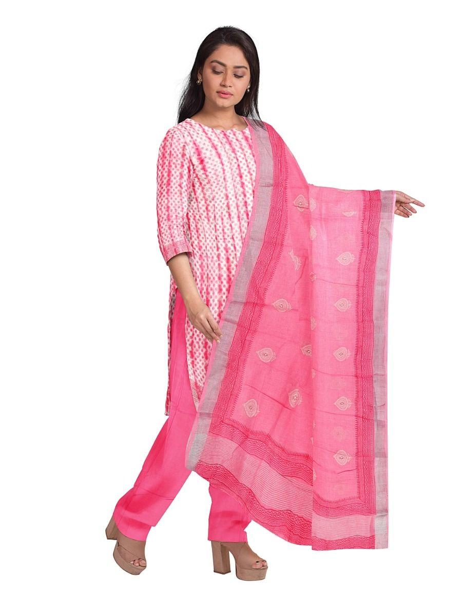 women chanderi cotton dress material - pee2186734