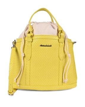 women checked bucket bag