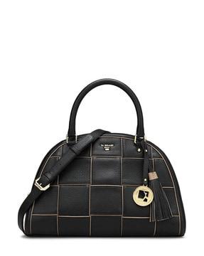 women checked handbag with strap