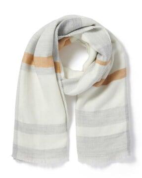 women checked scarf