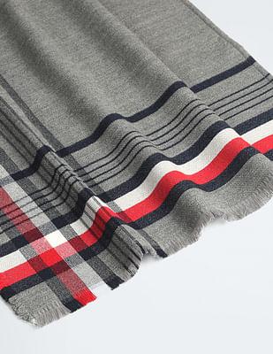 women checked scarf