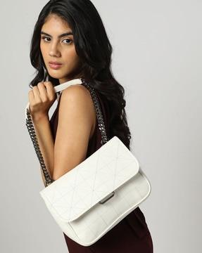 women checked shoulder bag