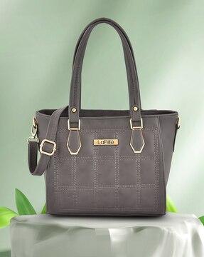 women checked tote bag with detachable strap
