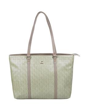 women checked tote bag