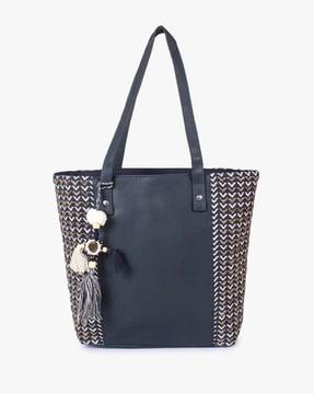 women chevon pattern tote bag