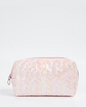 women chevron toilet pouch