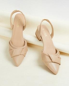 women chunky-heeled sandals with slingback