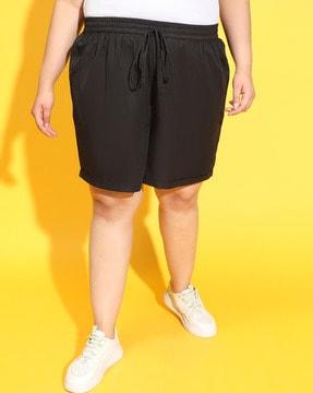 women city shorts with elasticated drawstring waist