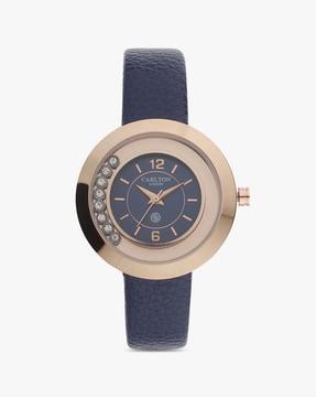 women cl037rgbl2 analogue wrist watch with leather strap