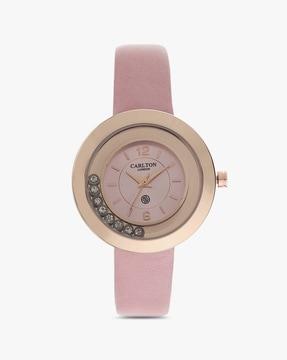 women cl037rgbs2 analogue wrist watch with leather strap