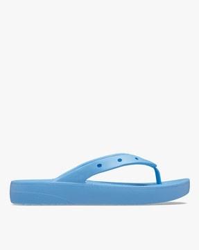 women classic platform thong-strap slip-on flip-flops