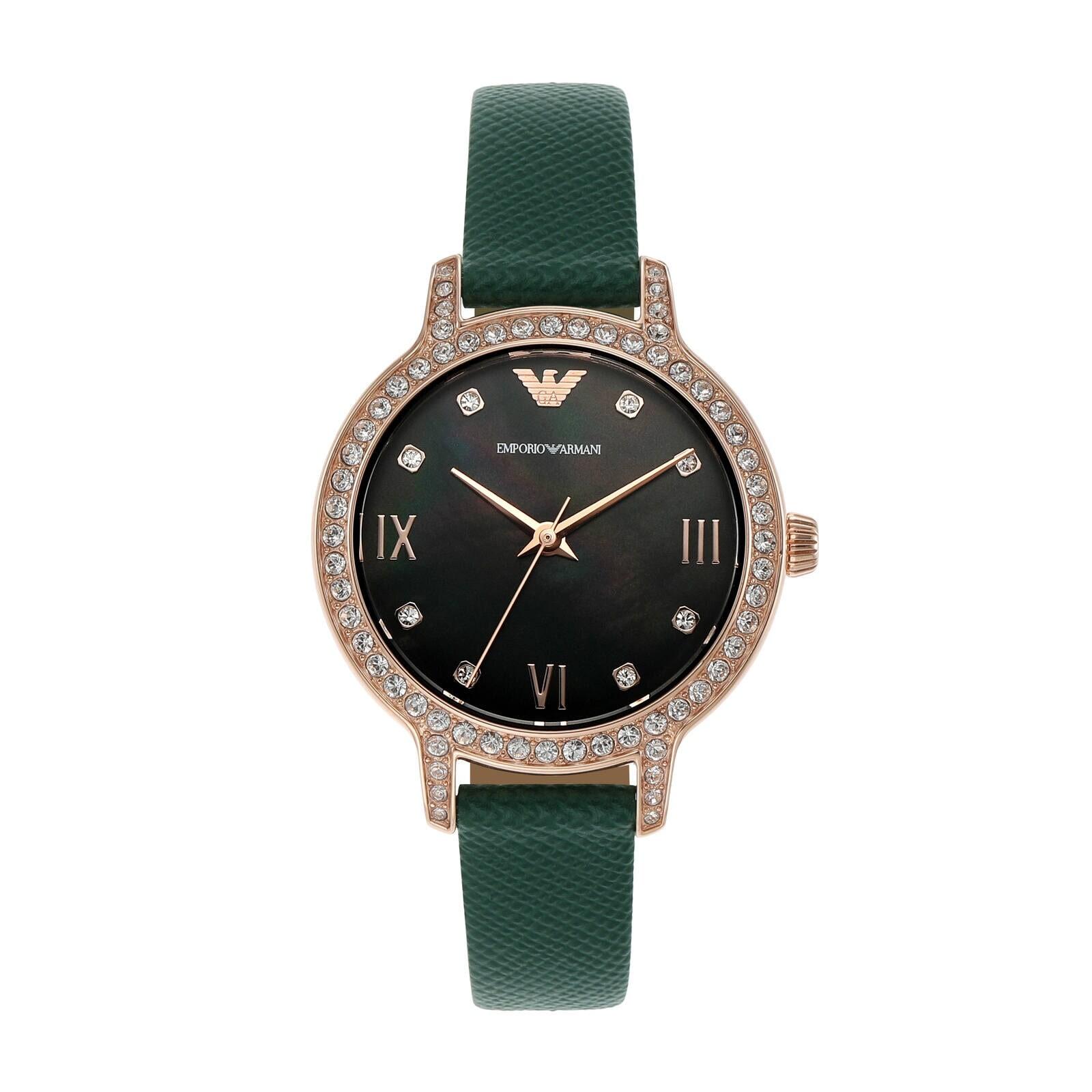 women cleo green watch ar11577