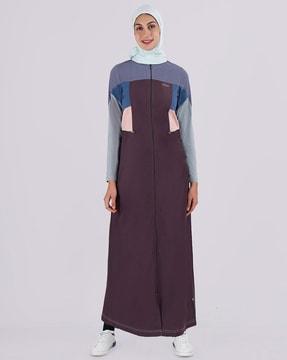 women colourblock a-line dress