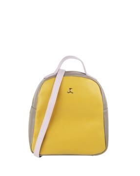 women colourblock backpack with detachable straps