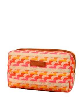 women colourblock clutch with zip-closure