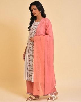 women colourblock cotton dupatta