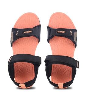 women colourblock double-strap floater sandals