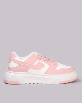 women colourblock low-top casual shoes