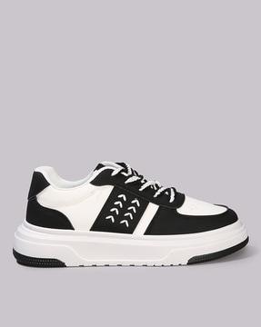 women colourblock low-top casual shoes