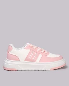 women colourblock low-top casual shoes