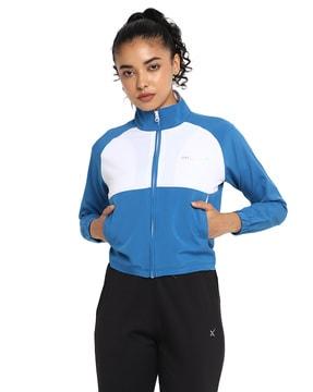 women colourblock regular fit sweatshirt