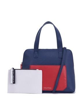 women colourblock satchel bag