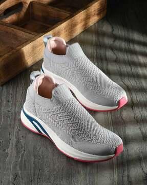 women colourblock slip-on shoes