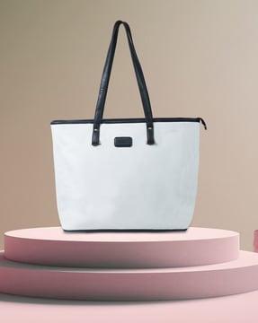 women colourblock totebag with adjustable strap