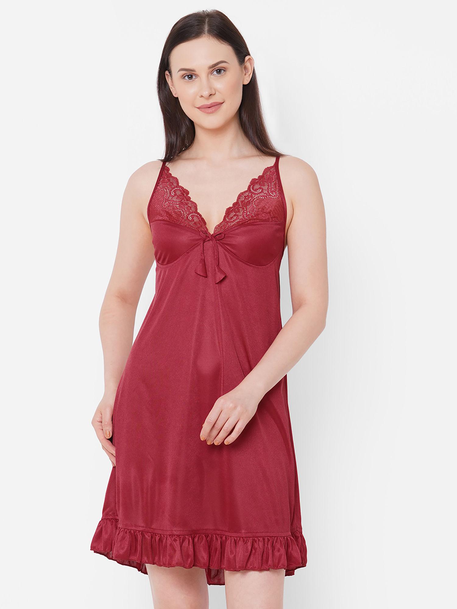 women comfort babydoll - maroon (set of 2)