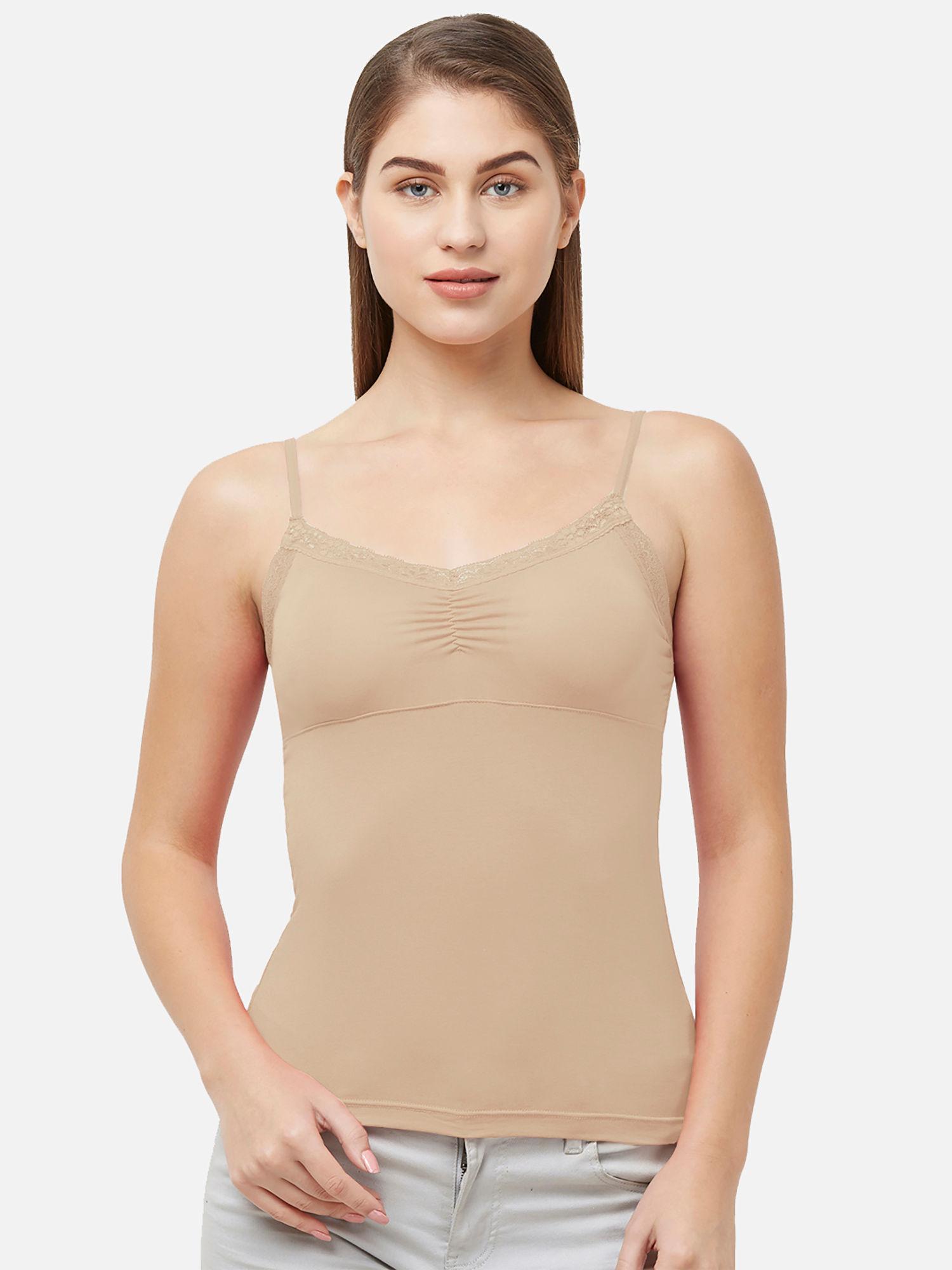 women comfort slips & camisoles beige