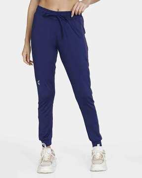 women contrast taping fitted joggers