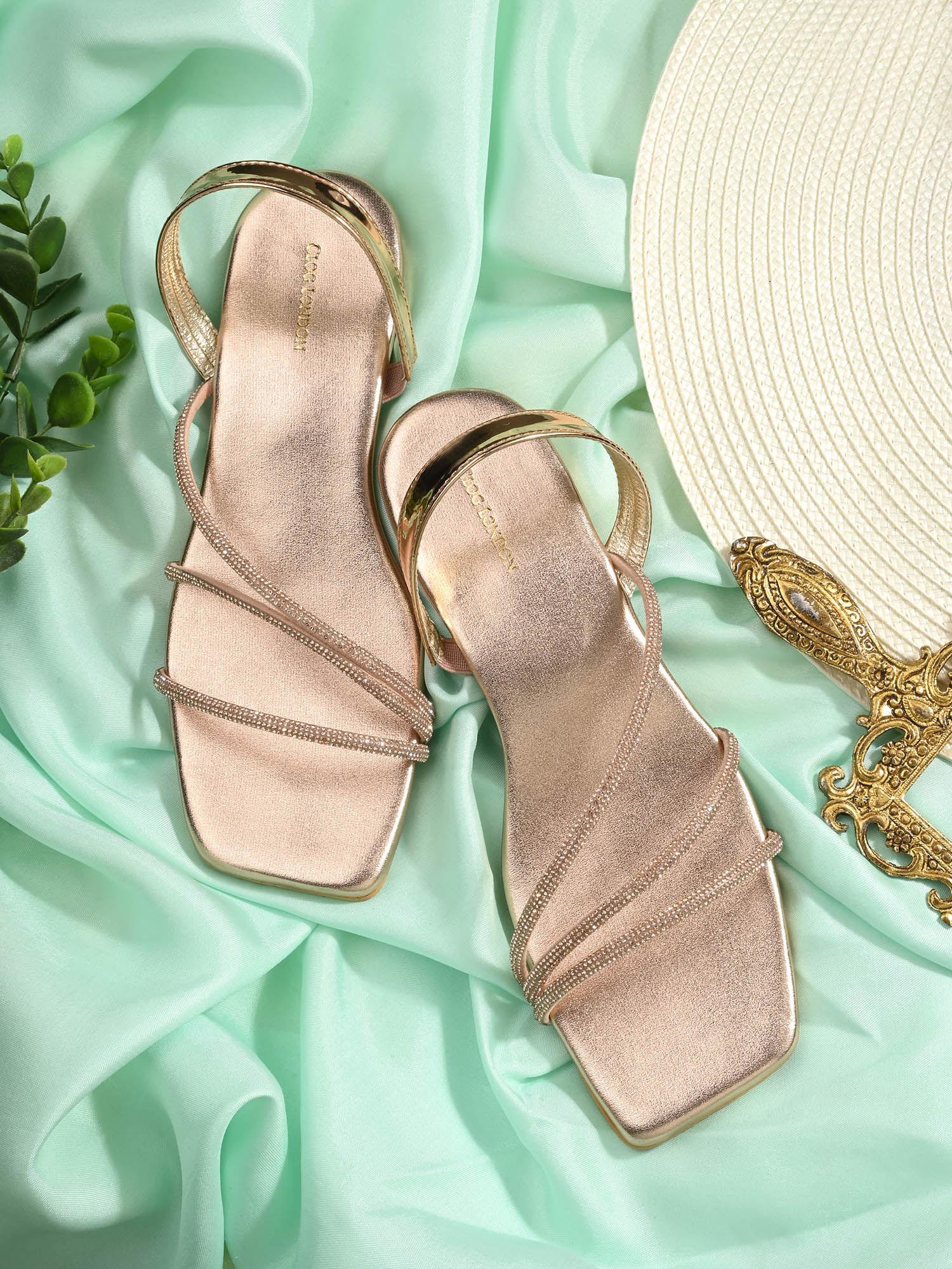 women copper sandals