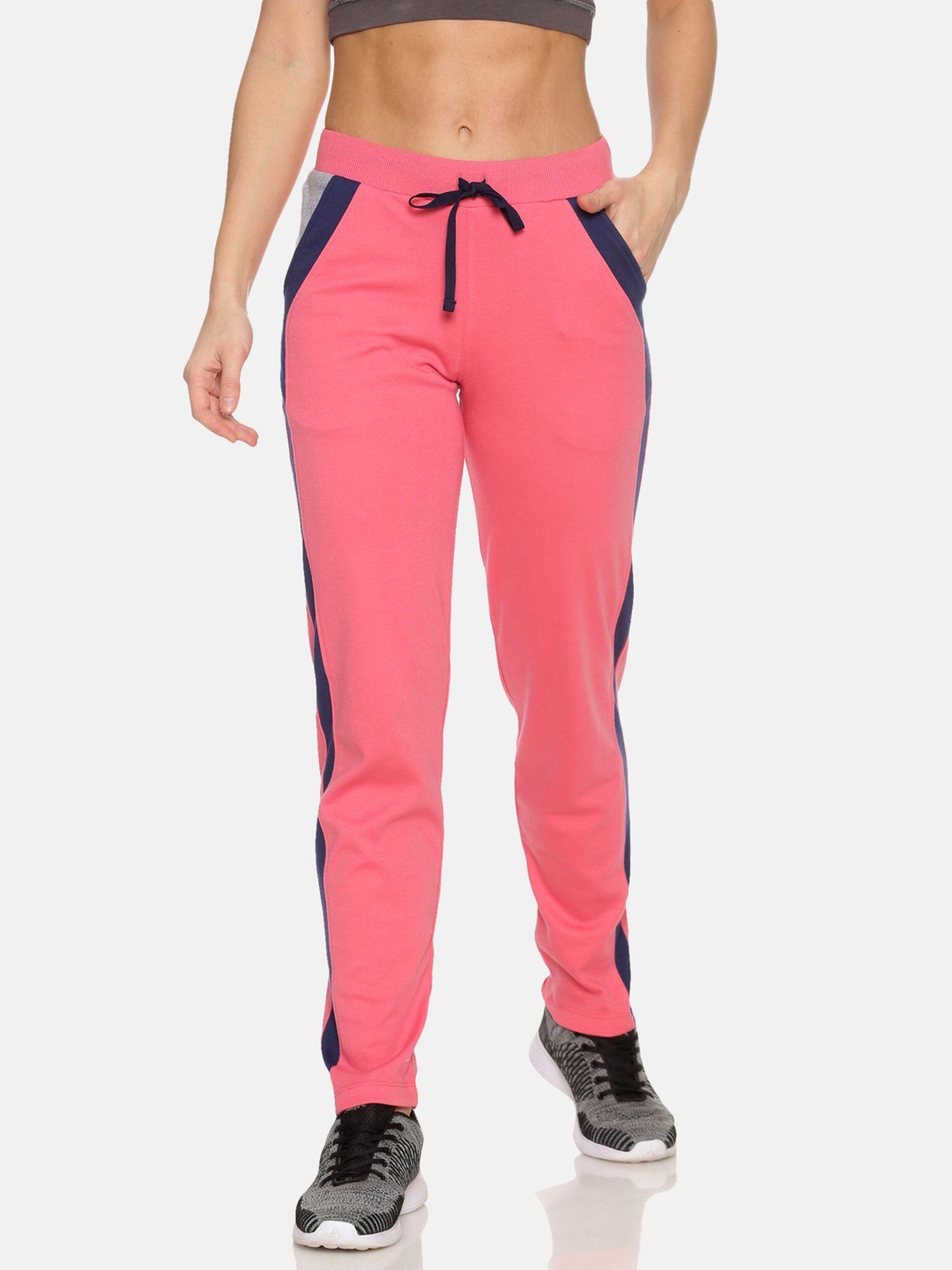 women coral cotton track pant