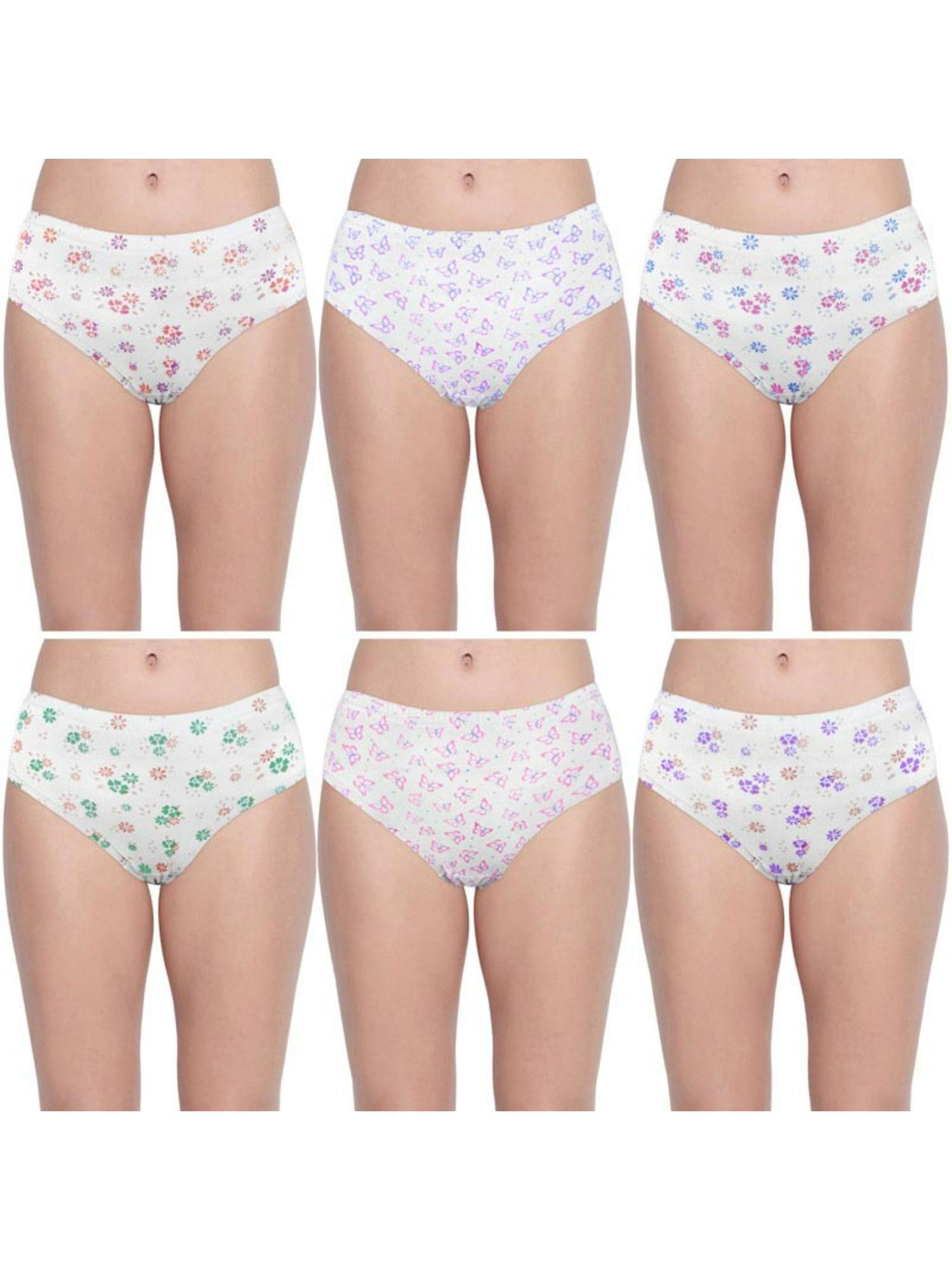 women cotton 6 pcs panty pack - multi-color 3500-d